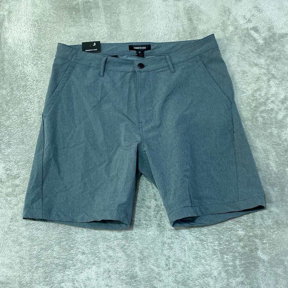 NWT Kenneth Cole Shorts Men's 34 Blue Techni-Cole Performance Shorts